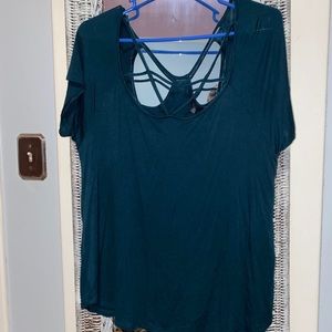 Loose, deep turquoise blue top